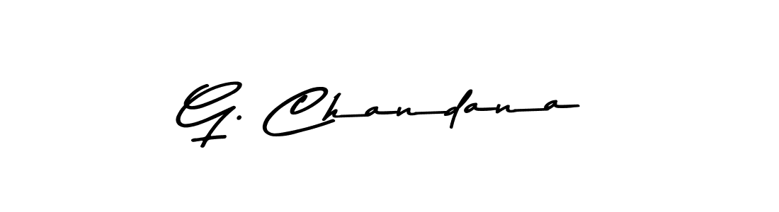 Design your own signature with our free online signature maker. With this signature software, you can create a handwritten (Asem Kandis PERSONAL USE) signature for name G. Chandana. G. Chandana signature style 9 images and pictures png