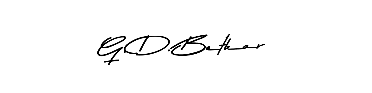 How to make G. D. Betkar signature? Asem Kandis PERSONAL USE is a professional autograph style. Create handwritten signature for G. D. Betkar name. G. D. Betkar signature style 9 images and pictures png