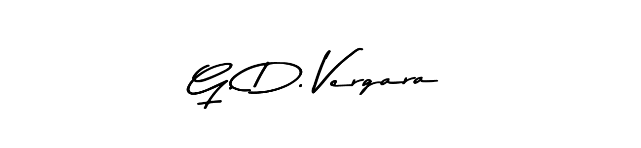 Create a beautiful signature design for name G. D. Vergara. With this signature (Asem Kandis PERSONAL USE) fonts, you can make a handwritten signature for free. G. D. Vergara signature style 9 images and pictures png