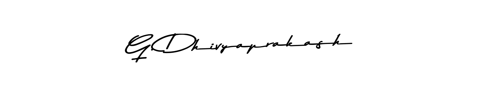 Create a beautiful signature design for name G. Dhivyaprakash. With this signature (Asem Kandis PERSONAL USE) fonts, you can make a handwritten signature for free. G. Dhivyaprakash signature style 9 images and pictures png