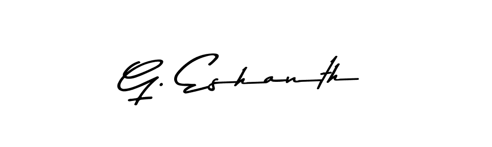 Asem Kandis PERSONAL USE is a professional signature style that is perfect for those who want to add a touch of class to their signature. It is also a great choice for those who want to make their signature more unique. Get G. Eshanth name to fancy signature for free. G. Eshanth signature style 9 images and pictures png