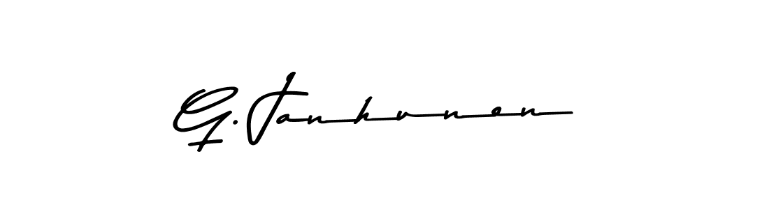 Design your own signature with our free online signature maker. With this signature software, you can create a handwritten (Asem Kandis PERSONAL USE) signature for name G. Janhunen. G. Janhunen signature style 9 images and pictures png