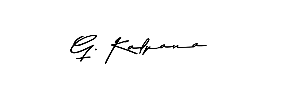 Create a beautiful signature design for name G. Kalpana. With this signature (Asem Kandis PERSONAL USE) fonts, you can make a handwritten signature for free. G. Kalpana signature style 9 images and pictures png