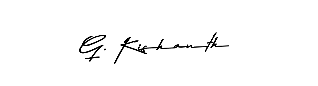 Design your own signature with our free online signature maker. With this signature software, you can create a handwritten (Asem Kandis PERSONAL USE) signature for name G. Kishanth. G. Kishanth signature style 9 images and pictures png