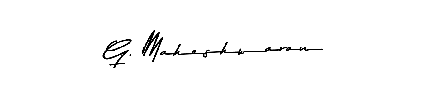 The best way (Asem Kandis PERSONAL USE) to make a short signature is to pick only two or three words in your name. The name G. Maheshwaran include a total of six letters. For converting this name. G. Maheshwaran signature style 9 images and pictures png