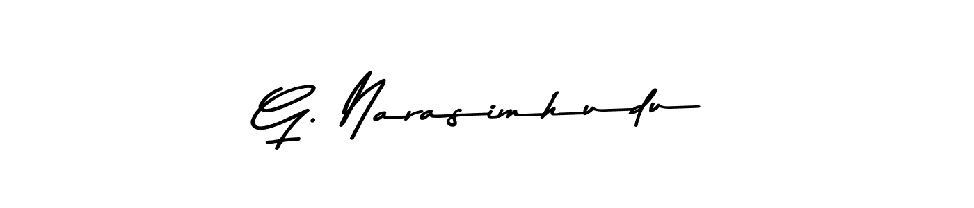 Create a beautiful signature design for name G. Narasimhudu. With this signature (Asem Kandis PERSONAL USE) fonts, you can make a handwritten signature for free. G. Narasimhudu signature style 9 images and pictures png