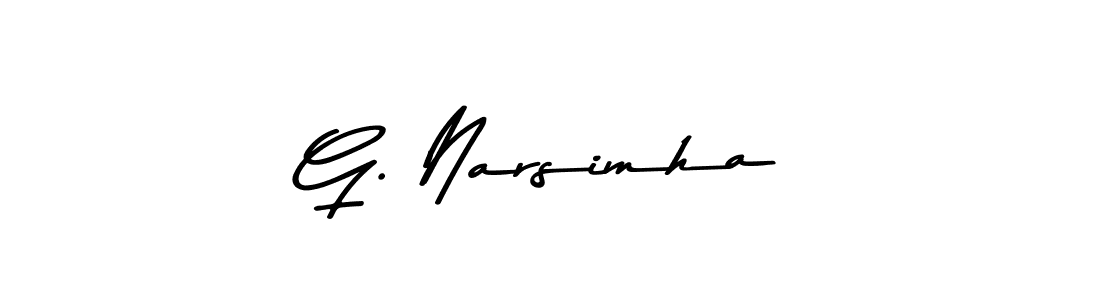 Design your own signature with our free online signature maker. With this signature software, you can create a handwritten (Asem Kandis PERSONAL USE) signature for name G. Narsimha. G. Narsimha signature style 9 images and pictures png