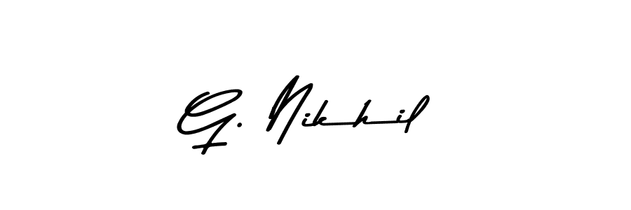 How to Draw G. Nikhil signature style? Asem Kandis PERSONAL USE is a latest design signature styles for name G. Nikhil. G. Nikhil signature style 9 images and pictures png