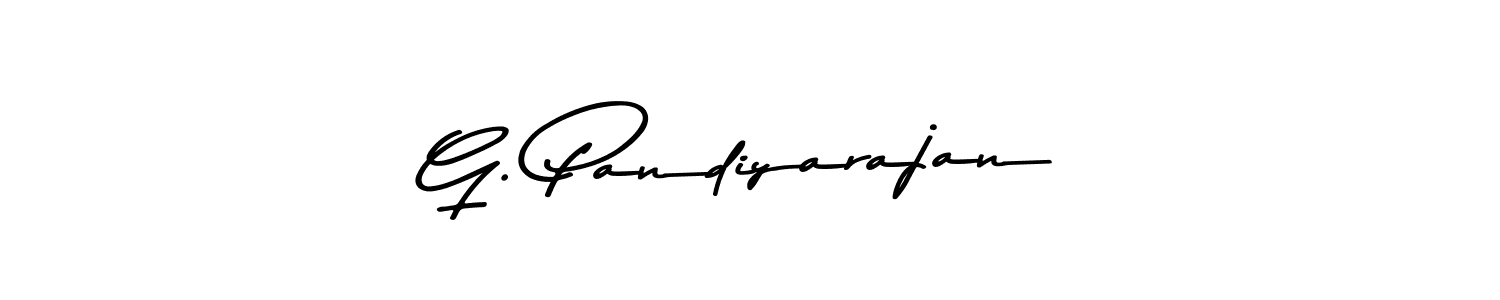 How to make G. Pandiyarajan name signature. Use Asem Kandis PERSONAL USE style for creating short signs online. This is the latest handwritten sign. G. Pandiyarajan signature style 9 images and pictures png