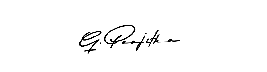 Design your own signature with our free online signature maker. With this signature software, you can create a handwritten (Asem Kandis PERSONAL USE) signature for name G. Poojitha. G. Poojitha signature style 9 images and pictures png
