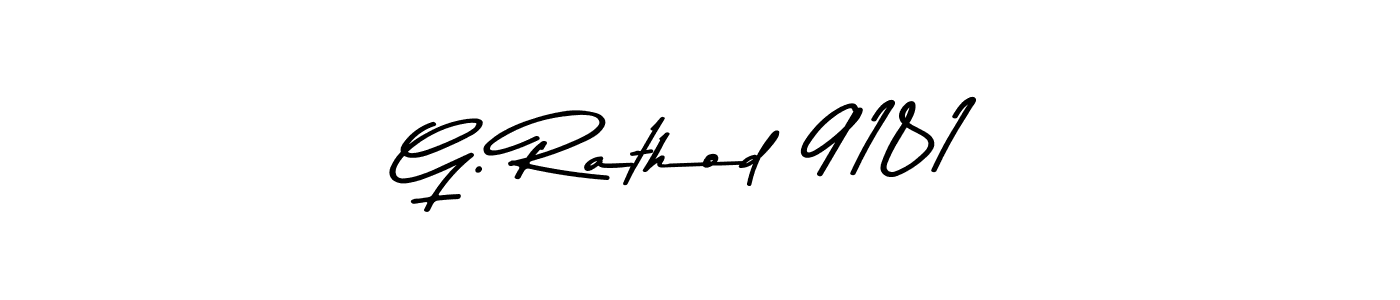 Design your own signature with our free online signature maker. With this signature software, you can create a handwritten (Asem Kandis PERSONAL USE) signature for name G. Rathod 9181. G. Rathod 9181 signature style 9 images and pictures png