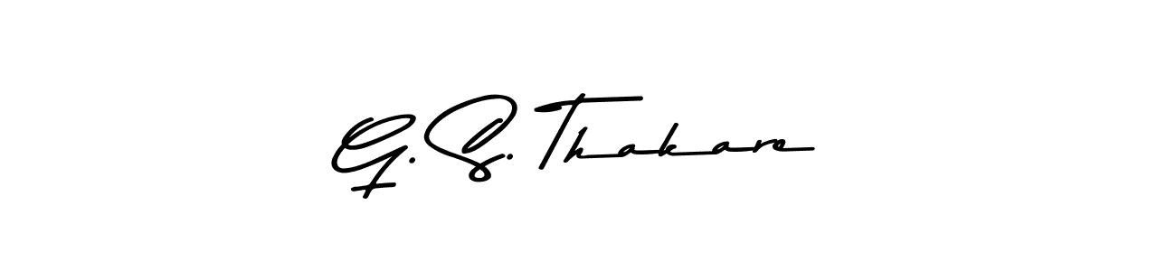 Create a beautiful signature design for name G. S. Thakare. With this signature (Asem Kandis PERSONAL USE) fonts, you can make a handwritten signature for free. G. S. Thakare signature style 9 images and pictures png