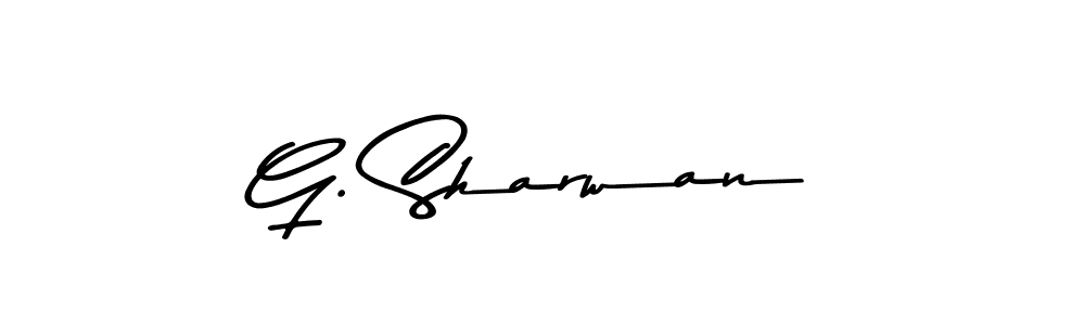 Create a beautiful signature design for name G. Sharwan. With this signature (Asem Kandis PERSONAL USE) fonts, you can make a handwritten signature for free. G. Sharwan signature style 9 images and pictures png