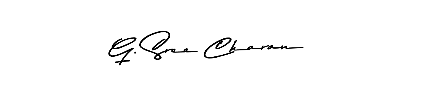 Use a signature maker to create a handwritten signature online. With this signature software, you can design (Asem Kandis PERSONAL USE) your own signature for name G. Sree Charan. G. Sree Charan signature style 9 images and pictures png