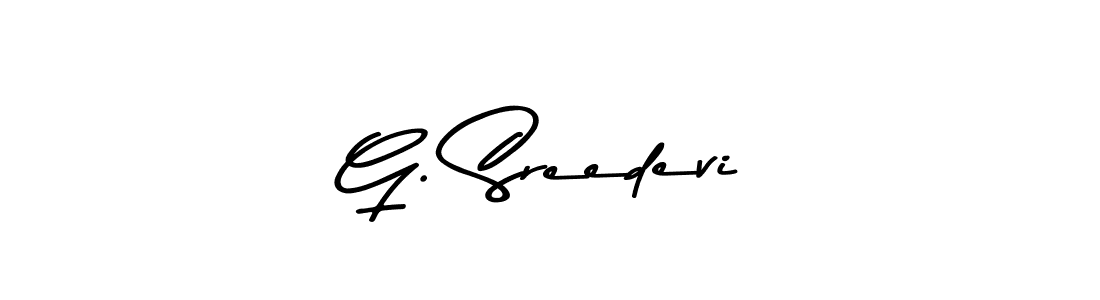 Create a beautiful signature design for name G. Sreedevi. With this signature (Asem Kandis PERSONAL USE) fonts, you can make a handwritten signature for free. G. Sreedevi signature style 9 images and pictures png
