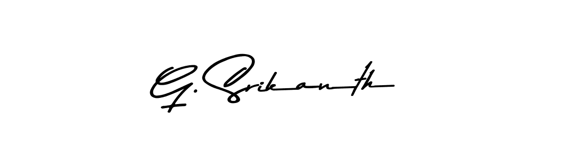 The best way (Asem Kandis PERSONAL USE) to make a short signature is to pick only two or three words in your name. The name G. Srikanth include a total of six letters. For converting this name. G. Srikanth signature style 9 images and pictures png