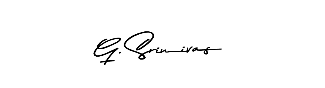 Create a beautiful signature design for name G. Srinivas. With this signature (Asem Kandis PERSONAL USE) fonts, you can make a handwritten signature for free. G. Srinivas signature style 9 images and pictures png