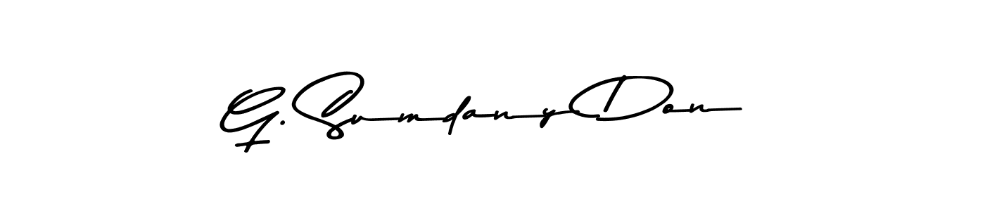 Asem Kandis PERSONAL USE is a professional signature style that is perfect for those who want to add a touch of class to their signature. It is also a great choice for those who want to make their signature more unique. Get G. Sumdany Don name to fancy signature for free. G. Sumdany Don signature style 9 images and pictures png