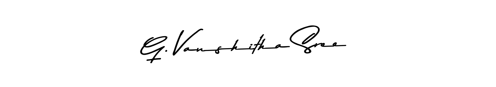 Use a signature maker to create a handwritten signature online. With this signature software, you can design (Asem Kandis PERSONAL USE) your own signature for name G. Vanshitha Sree. G. Vanshitha Sree signature style 9 images and pictures png