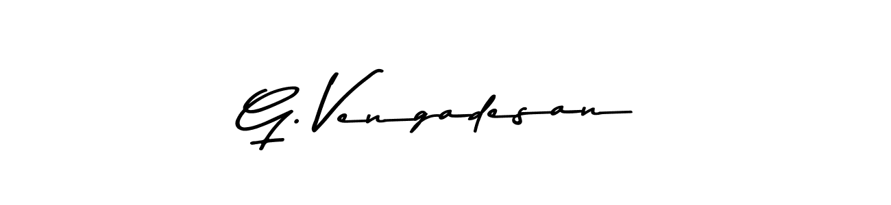 Make a beautiful signature design for name G. Vengadesan. With this signature (Asem Kandis PERSONAL USE) style, you can create a handwritten signature for free. G. Vengadesan signature style 9 images and pictures png