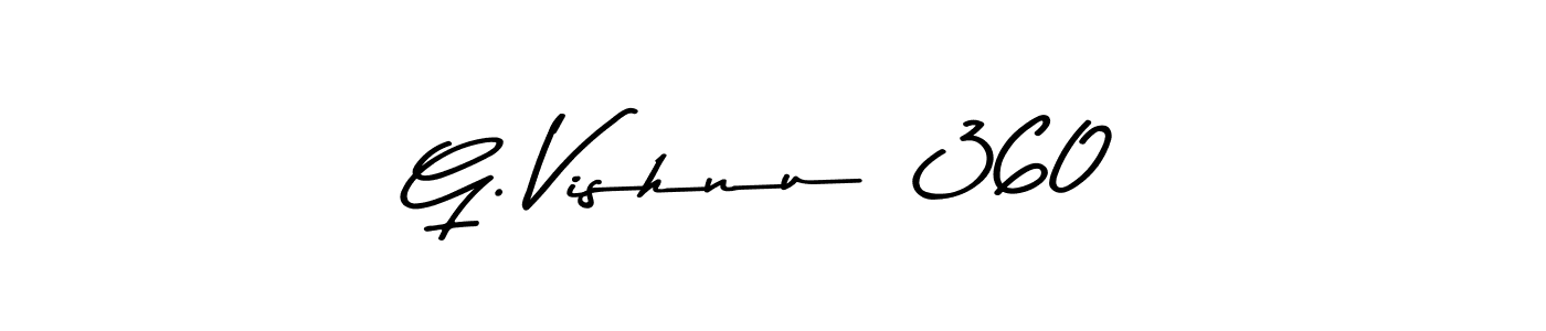 Create a beautiful signature design for name G. Vishnu  360. With this signature (Asem Kandis PERSONAL USE) fonts, you can make a handwritten signature for free. G. Vishnu  360 signature style 9 images and pictures png