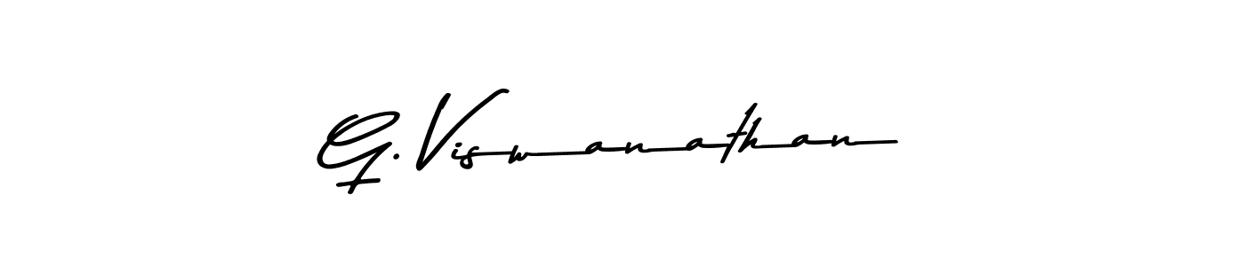 Create a beautiful signature design for name G. Viswanathan. With this signature (Asem Kandis PERSONAL USE) fonts, you can make a handwritten signature for free. G. Viswanathan signature style 9 images and pictures png