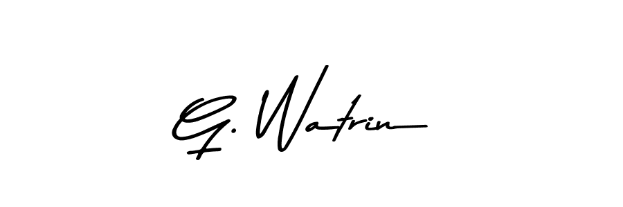 It looks lik you need a new signature style for name G. Watrin. Design unique handwritten (Asem Kandis PERSONAL USE) signature with our free signature maker in just a few clicks. G. Watrin signature style 9 images and pictures png