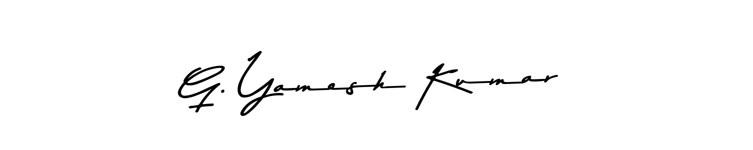 Use a signature maker to create a handwritten signature online. With this signature software, you can design (Asem Kandis PERSONAL USE) your own signature for name G. Yamesh Kumar. G. Yamesh Kumar signature style 9 images and pictures png