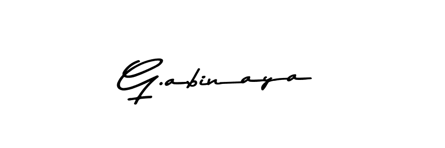 How to make G.abinaya name signature. Use Asem Kandis PERSONAL USE style for creating short signs online. This is the latest handwritten sign. G.abinaya signature style 9 images and pictures png