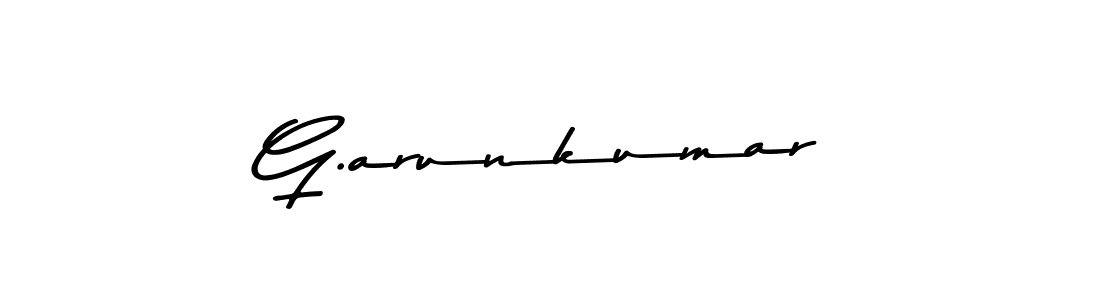 Design your own signature with our free online signature maker. With this signature software, you can create a handwritten (Asem Kandis PERSONAL USE) signature for name G.arunkumar. G.arunkumar signature style 9 images and pictures png