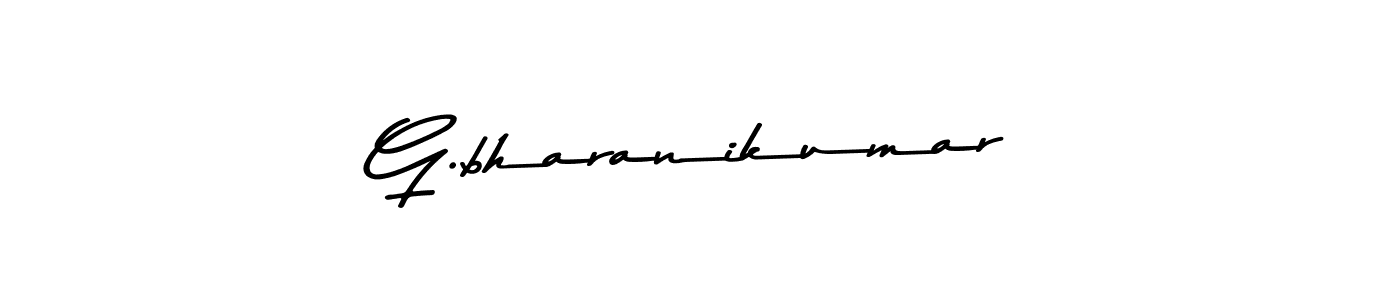 How to make G.bharanikumar name signature. Use Asem Kandis PERSONAL USE style for creating short signs online. This is the latest handwritten sign. G.bharanikumar signature style 9 images and pictures png