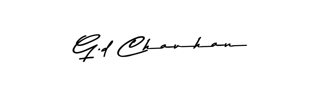 G.d Chauhan stylish signature style. Best Handwritten Sign (Asem Kandis PERSONAL USE) for my name. Handwritten Signature Collection Ideas for my name G.d Chauhan. G.d Chauhan signature style 9 images and pictures png