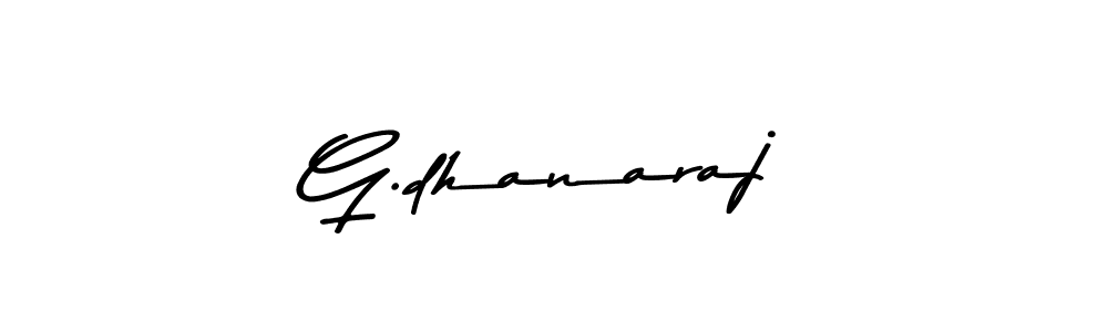 Design your own signature with our free online signature maker. With this signature software, you can create a handwritten (Asem Kandis PERSONAL USE) signature for name G.dhanaraj. G.dhanaraj signature style 9 images and pictures png