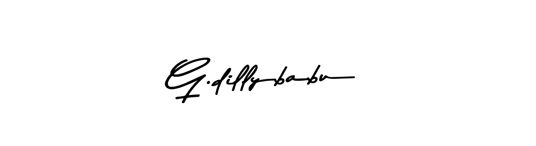 Make a beautiful signature design for name G.dillybabu. With this signature (Asem Kandis PERSONAL USE) style, you can create a handwritten signature for free. G.dillybabu signature style 9 images and pictures png