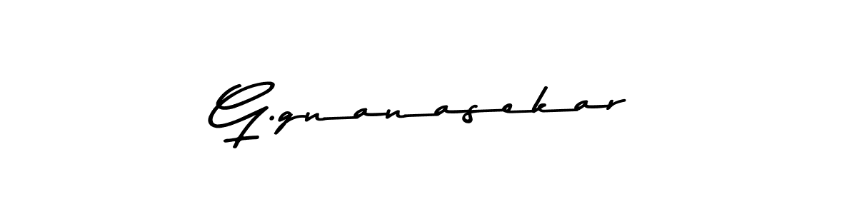 Make a beautiful signature design for name G.gnanasekar. With this signature (Asem Kandis PERSONAL USE) style, you can create a handwritten signature for free. G.gnanasekar signature style 9 images and pictures png