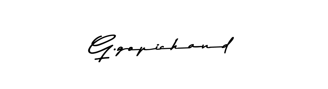 Make a beautiful signature design for name G.gopichand. With this signature (Asem Kandis PERSONAL USE) style, you can create a handwritten signature for free. G.gopichand signature style 9 images and pictures png