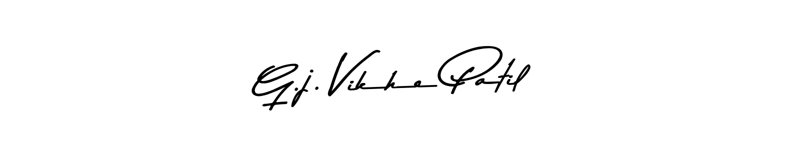 Make a beautiful signature design for name G.j. Vikhe Patil. With this signature (Asem Kandis PERSONAL USE) style, you can create a handwritten signature for free. G.j. Vikhe Patil signature style 9 images and pictures png