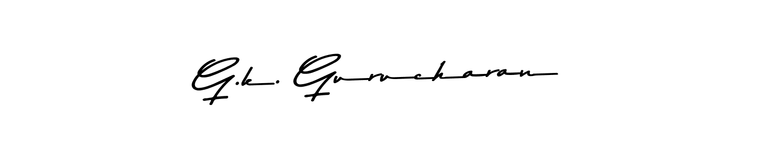 G.k. Gurucharan stylish signature style. Best Handwritten Sign (Asem Kandis PERSONAL USE) for my name. Handwritten Signature Collection Ideas for my name G.k. Gurucharan. G.k. Gurucharan signature style 9 images and pictures png