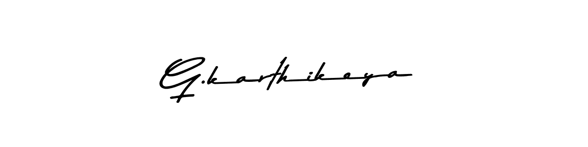 How to make G.karthikeya signature? Asem Kandis PERSONAL USE is a professional autograph style. Create handwritten signature for G.karthikeya name. G.karthikeya signature style 9 images and pictures png