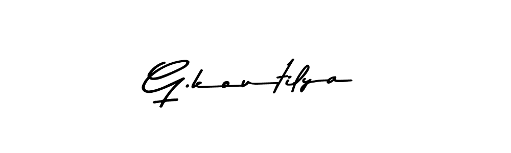 G.koutilya stylish signature style. Best Handwritten Sign (Asem Kandis PERSONAL USE) for my name. Handwritten Signature Collection Ideas for my name G.koutilya. G.koutilya signature style 9 images and pictures png