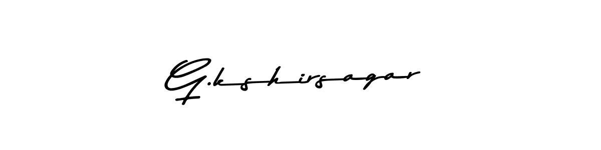 Make a beautiful signature design for name G.kshirsagar. With this signature (Asem Kandis PERSONAL USE) style, you can create a handwritten signature for free. G.kshirsagar signature style 9 images and pictures png