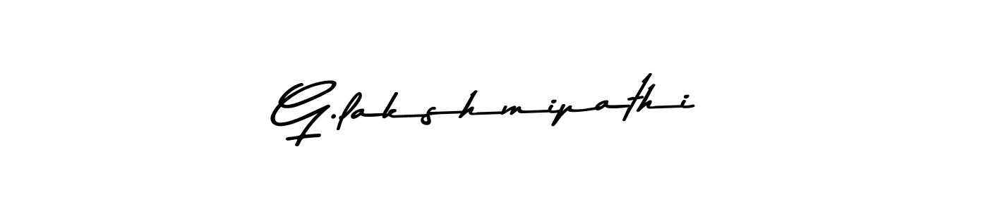 Create a beautiful signature design for name G.lakshmipathi. With this signature (Asem Kandis PERSONAL USE) fonts, you can make a handwritten signature for free. G.lakshmipathi signature style 9 images and pictures png