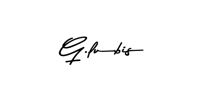 Create a beautiful signature design for name G.lubis. With this signature (Asem Kandis PERSONAL USE) fonts, you can make a handwritten signature for free. G.lubis signature style 9 images and pictures png