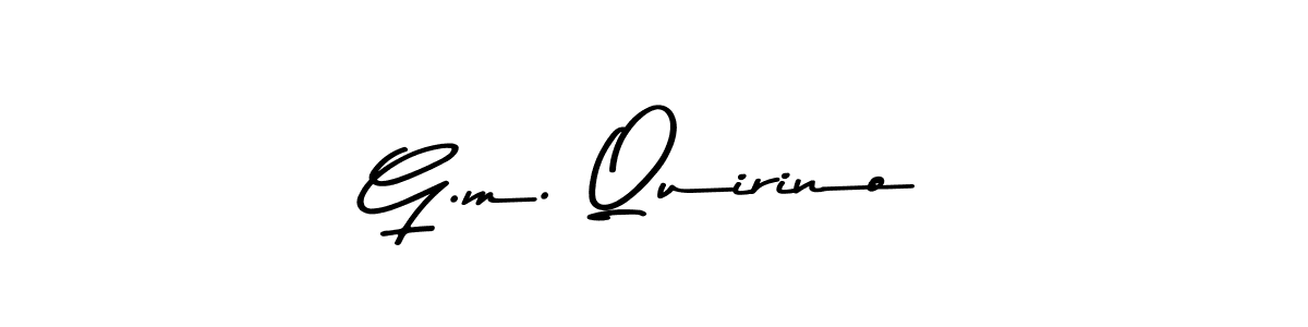 Also You can easily find your signature by using the search form. We will create G.m. Quirino name handwritten signature images for you free of cost using Asem Kandis PERSONAL USE sign style. G.m. Quirino signature style 9 images and pictures png