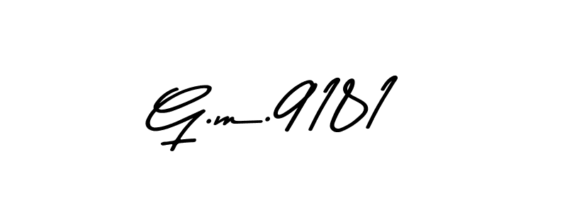 G.m.9181 stylish signature style. Best Handwritten Sign (Asem Kandis PERSONAL USE) for my name. Handwritten Signature Collection Ideas for my name G.m.9181. G.m.9181 signature style 9 images and pictures png