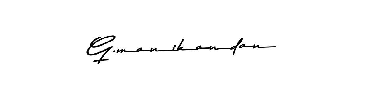 How to make G.manikandan name signature. Use Asem Kandis PERSONAL USE style for creating short signs online. This is the latest handwritten sign. G.manikandan signature style 9 images and pictures png