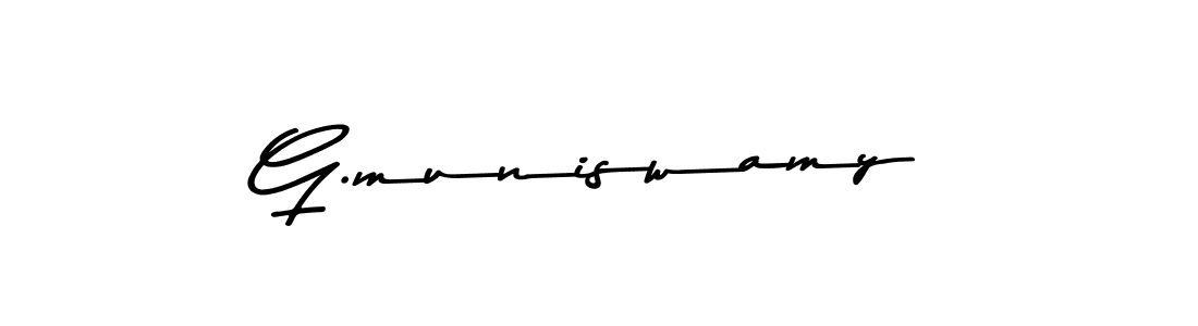 Make a beautiful signature design for name G.muniswamy. With this signature (Asem Kandis PERSONAL USE) style, you can create a handwritten signature for free. G.muniswamy signature style 9 images and pictures png