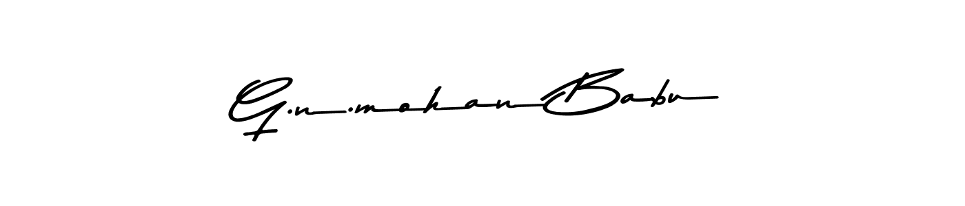 Asem Kandis PERSONAL USE is a professional signature style that is perfect for those who want to add a touch of class to their signature. It is also a great choice for those who want to make their signature more unique. Get G.n.mohan Babu name to fancy signature for free. G.n.mohan Babu signature style 9 images and pictures png