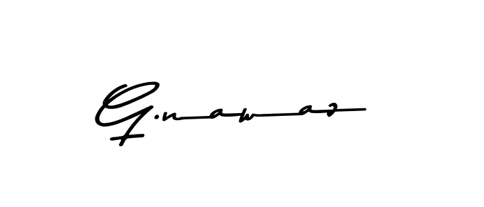 Create a beautiful signature design for name G.nawaz. With this signature (Asem Kandis PERSONAL USE) fonts, you can make a handwritten signature for free. G.nawaz signature style 9 images and pictures png
