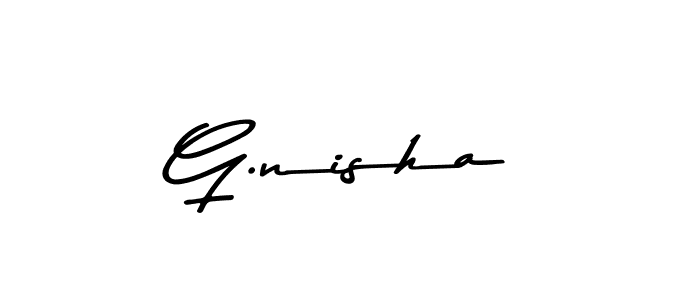 Design your own signature with our free online signature maker. With this signature software, you can create a handwritten (Asem Kandis PERSONAL USE) signature for name G.nisha. G.nisha signature style 9 images and pictures png